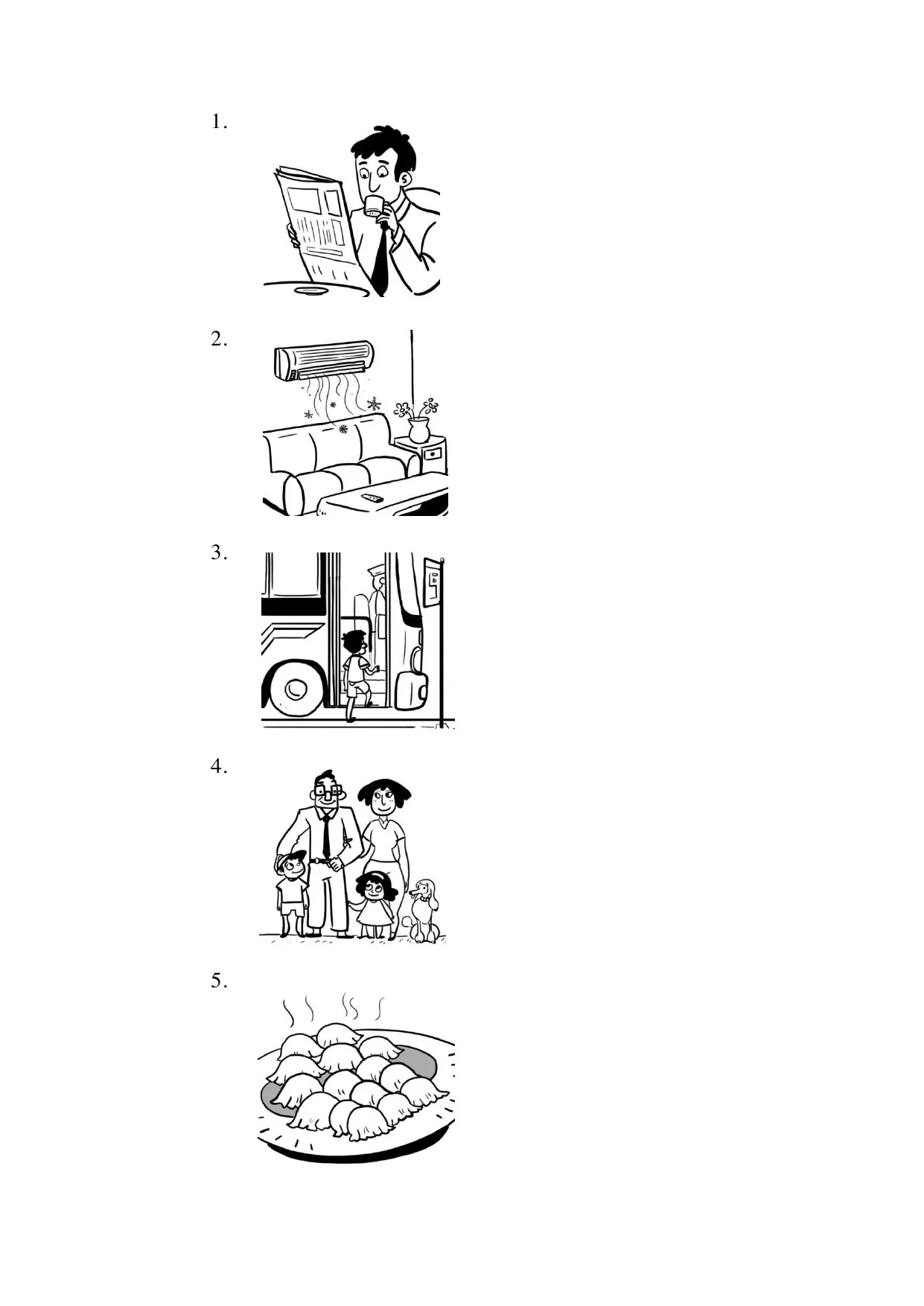 Trang đề TOCFL câu 1 đến 5