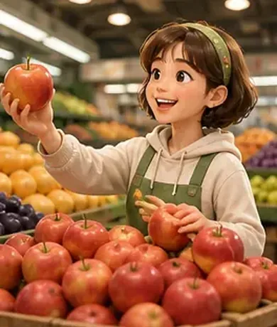 Táo ở đây thật rẻ!