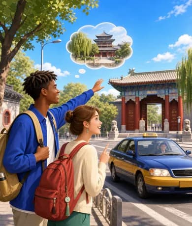 Hay là đi taxi đến Đại học Bắc Kinh đi