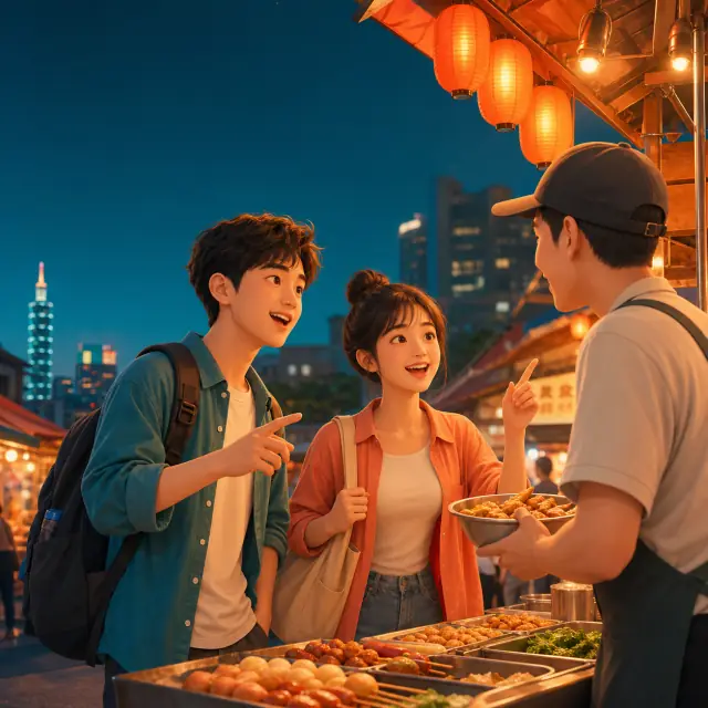 Minh họa chủ đề Chợ đêm Đài Loan
